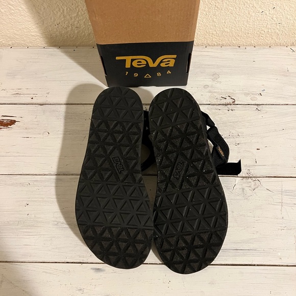 WOMENS TEVA ORIGINALS SANDALS SIZE 7 BLACK NIB - Picture 5 of 9